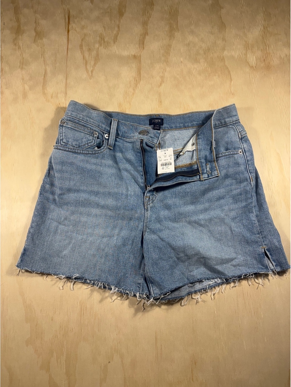 J Crew Womens Shorts Denim Jean Cut Off Frayed Hem Size 28 NWT